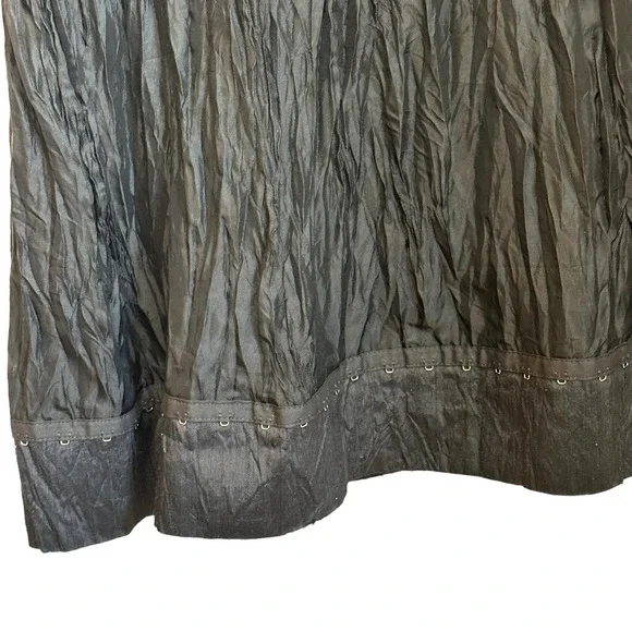 Lee Anderson Black Pleated Crinkle Maxi Pull On Skirt sz 2=XL - Picture 5 of 7
